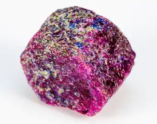 corundum mineral  with metallic luster